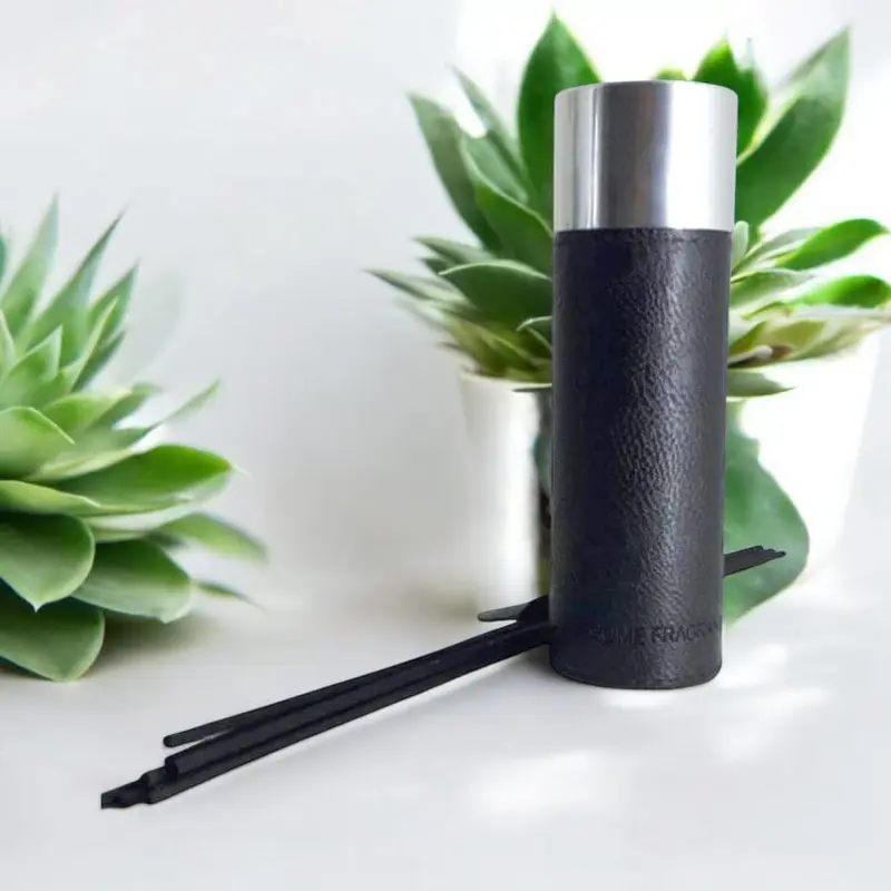 JJ Diffusore d’Ambiente Eco Pelle Nera 15,5x4,5 cm