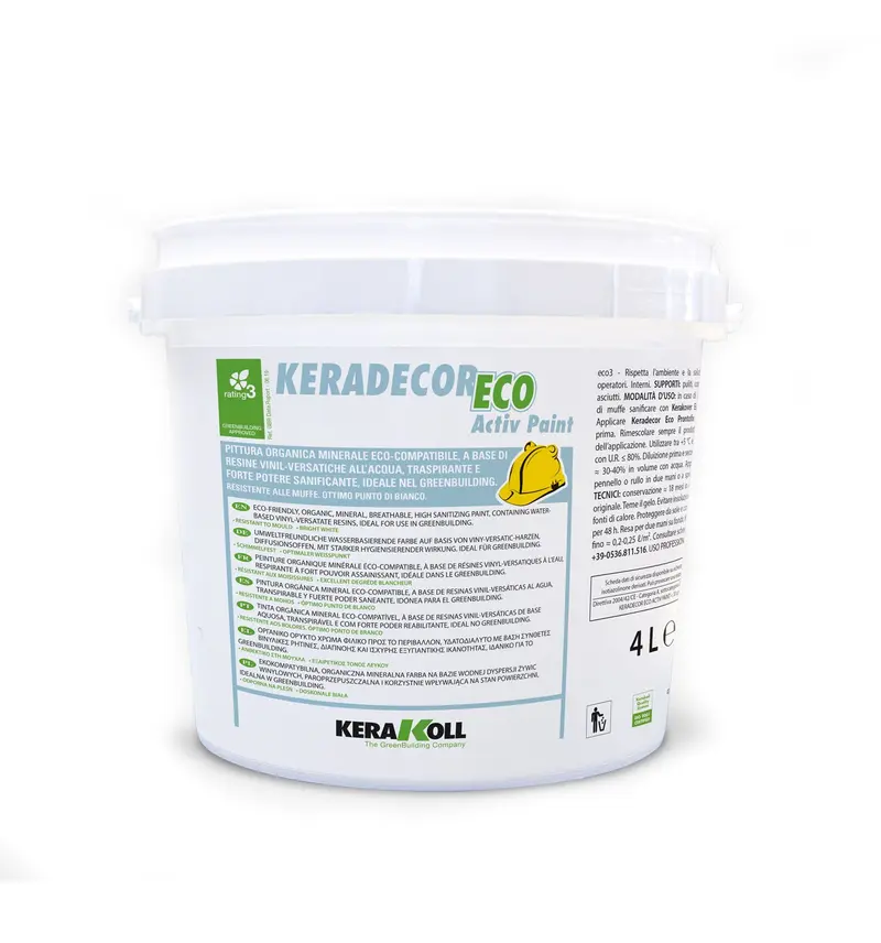 KERADECOR ECO Activ Paint Bianco Lt 4 - Kerakoll