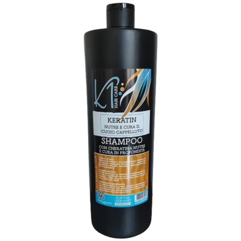 KERATIN K1 SHAMPOO CON CHERATINA NUTRE E CURA IN PROFONDITA' IL CUOIO CAPELLUTO 1000 ML