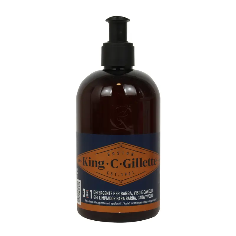 KING C GILLETTE DETERGENTE BARBA e VISO 350 ML