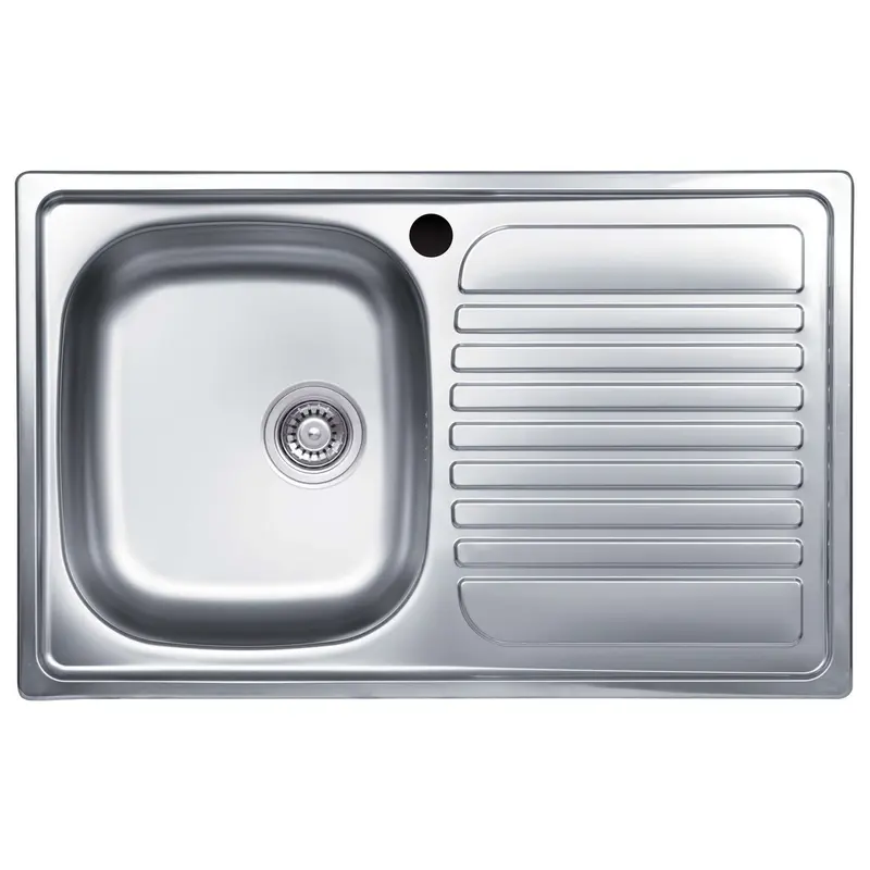 Kit Lavello Eco Incasso 79X50 1 Vasca Gocciolatoio Dx Piletta 3,5