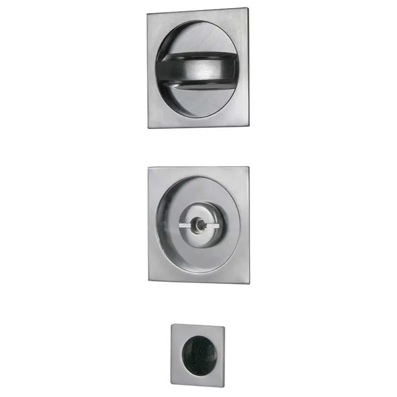 Kit Maniglie Quadro Porte Scorrevoli Con Nottolino Cromo