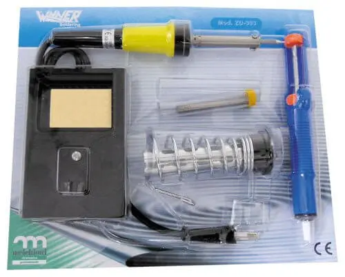 Kit Saldatura Melchioni 4 Pezzi - Saldatore WS303 con Supporto e Stagno