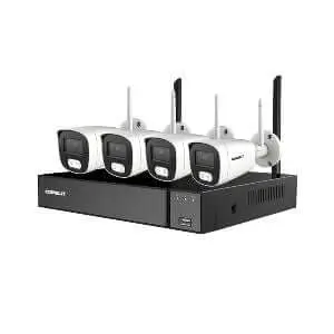 Kit Videosorveglianza COMELIT WIKIT004S05NA Wi-Fi 8 Canali NVR 1TB 4 Telecamere 5MP IP66 ColorUp HDMI 4K