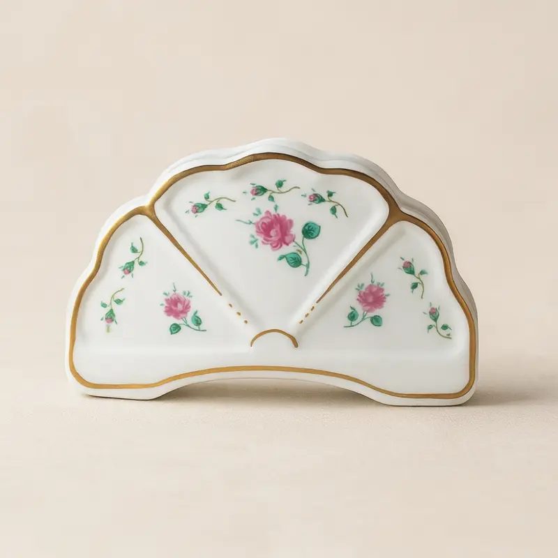 La Galleria Pami Porta Tovaglioli Porcellana Rose 16 cm
