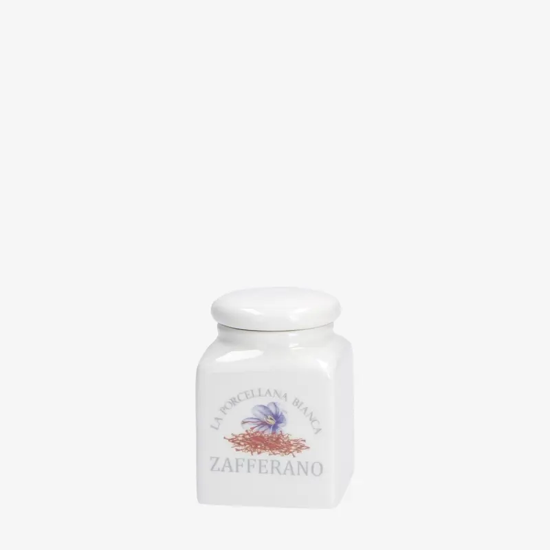La porcellana bianca - barattolo zafferano | rohome