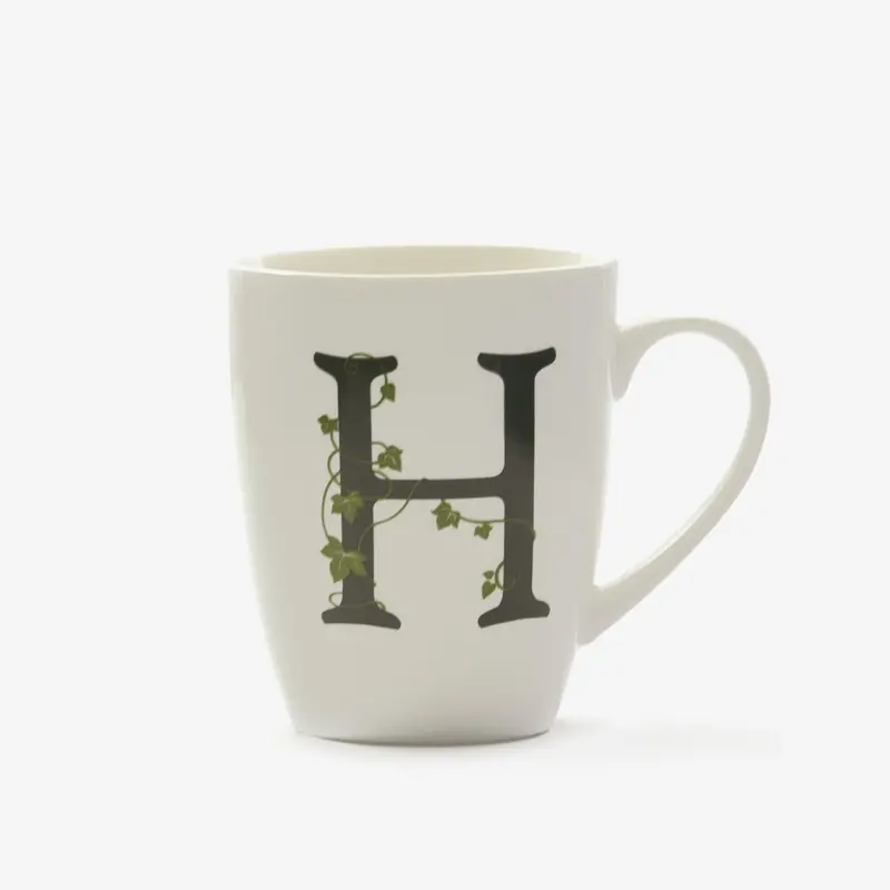 La porcellana bianca - mug lettera h | rohome
