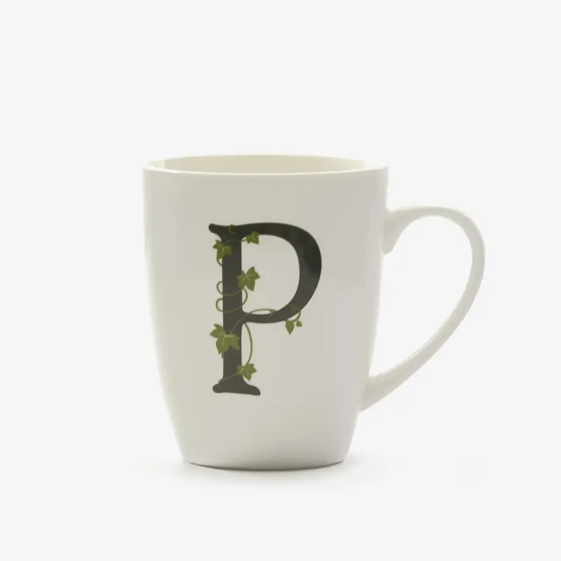 La porcellana bianca - mug lettera p | rohome