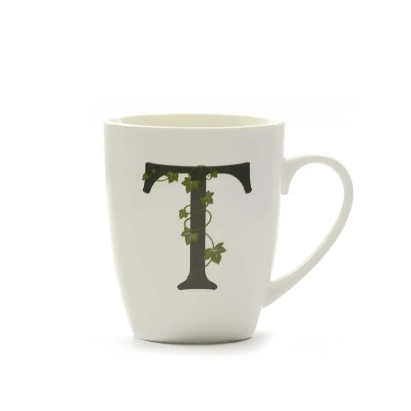 La porcellana bianca - mug lettera t | rohome