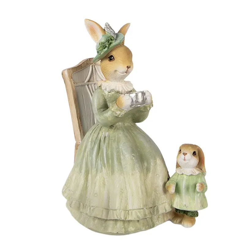 Lady coniglietta con baby coniglietto