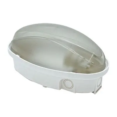 Lampada da Parete Soffitto FME FANTON Ovale 60W E27 IP65 Bianca