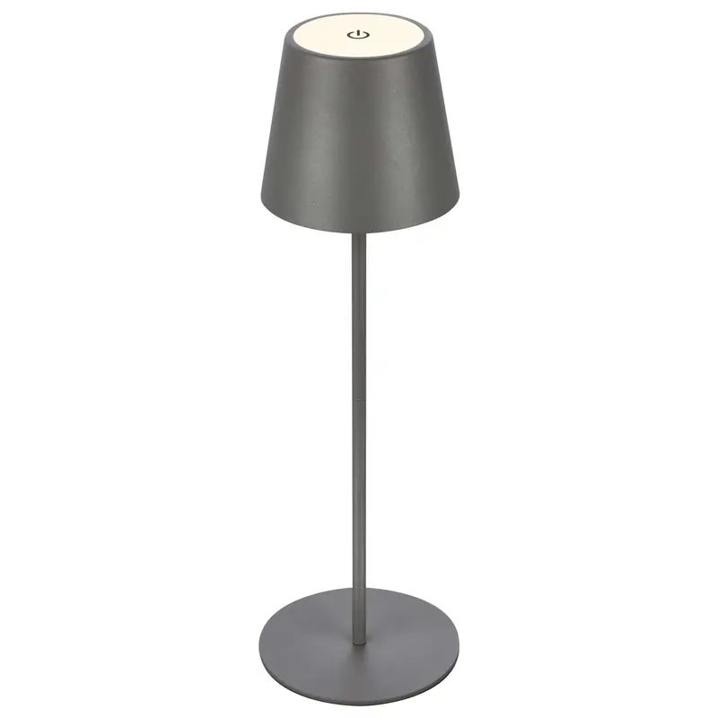 Lampada Da Tavolo Bt10004 Grigio Batteria Ricaric.