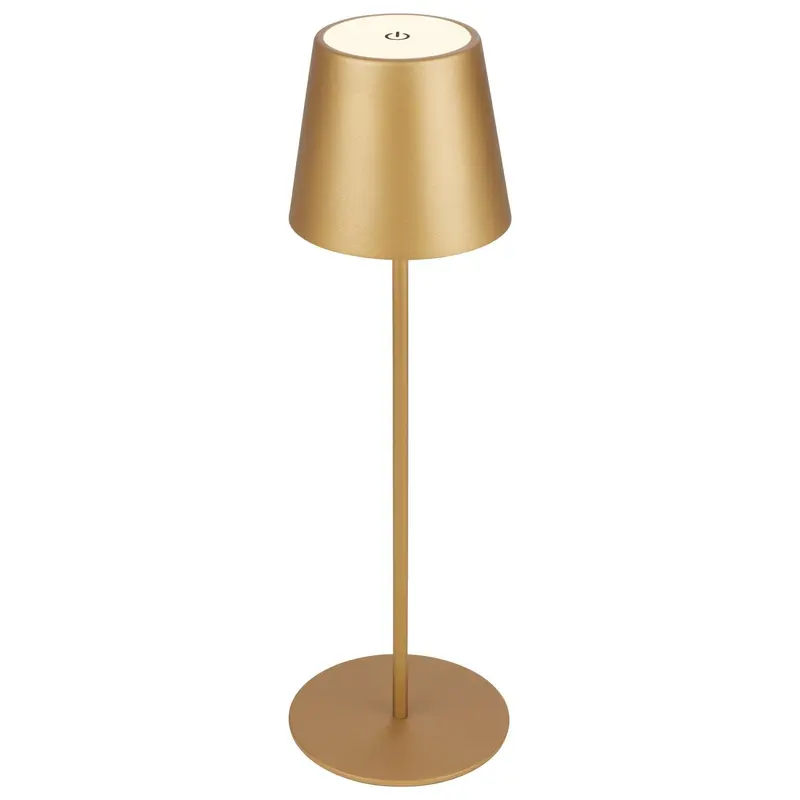 Lampada Da Tavolo Bt10009 Oro Batteria Ricaric.