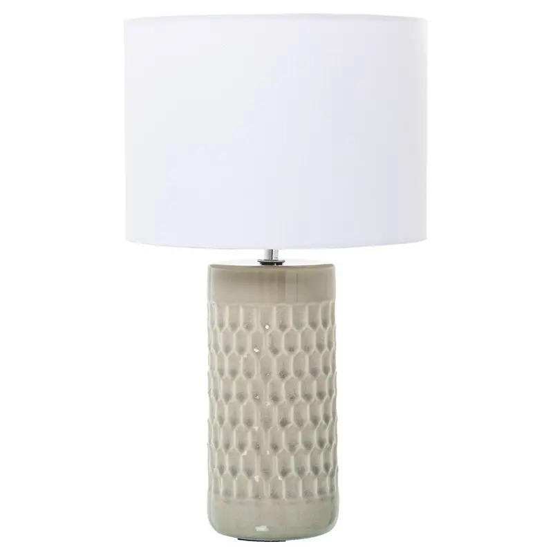 Lampada da tavolo in ceramica rombi verde light grande | rohome
