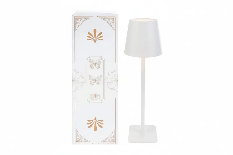 Lampada da tavolo ricaricabile bianca  | Rohome