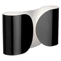 Lampada FLOS FOGLIO F2400030 - Applique Parete Design Italiano Metallo Nero 2x100W E27