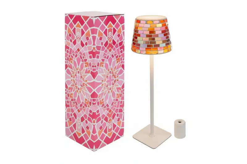 Lampada led touch in metallo e mosaico  | Rohome