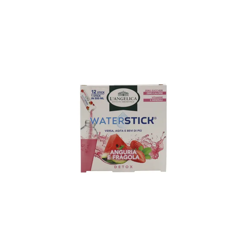 L'ANGELICA WATERSTICK DETOX ANGURIA e FRAGOLA CON VITAMINE e MINERALI 12 STICK