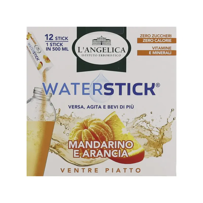 L'ANGELICA WATERSTICK VENTRE PIATTO MANDARINO e ARANCIA CON VITAMINE e MINERALI 12 STICK
