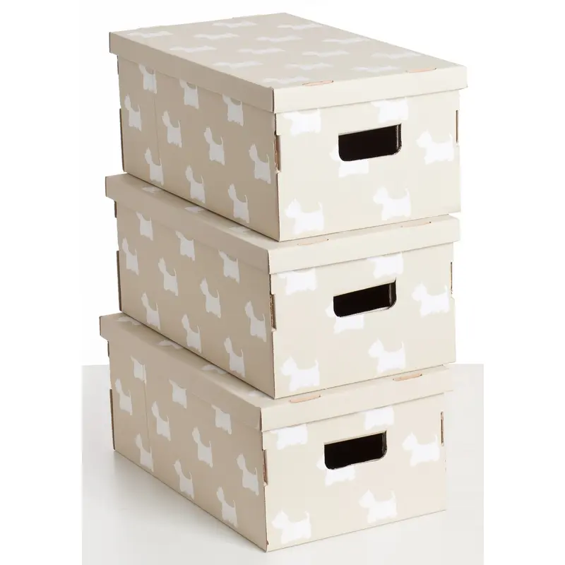 LAVATELLI SCATOLA SET 3 PEZZI DOGGY 29x51x20 CM