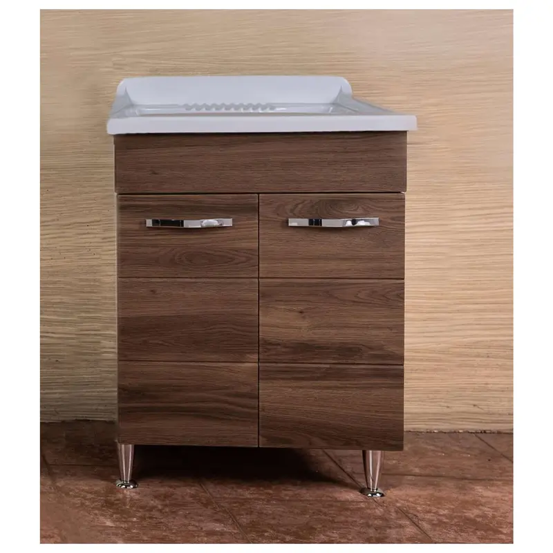 Lavatoio Antonella 60X50 Cm Con Sifone Noce