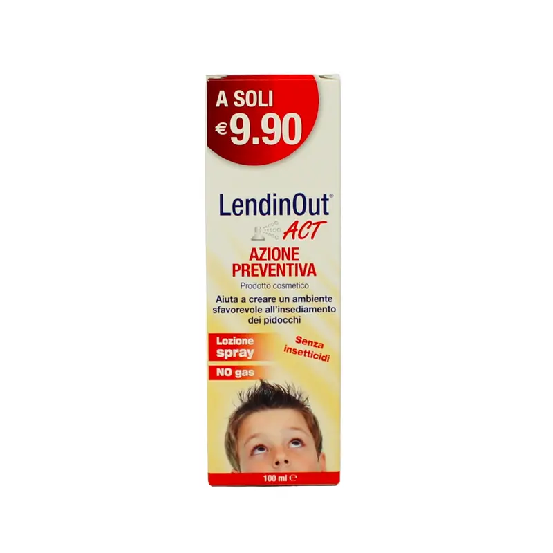 LENDINOUT ACT AZIONE PREVENTIVA INSEDIAMENTO PIDOCCHI LOZIONE SPRAY SENZA INSETTICIDI 100 ML