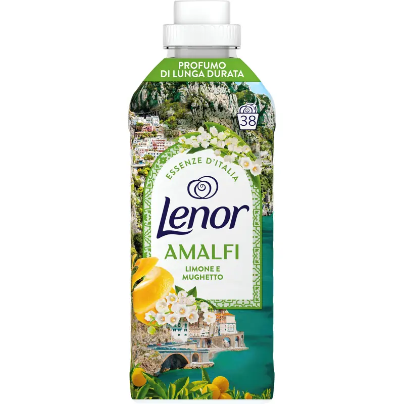LENOR AMMORBIDENTE ESSENZE AMALFI LIMONE E MUGHETTO 38 LAVAGGI 798 ML