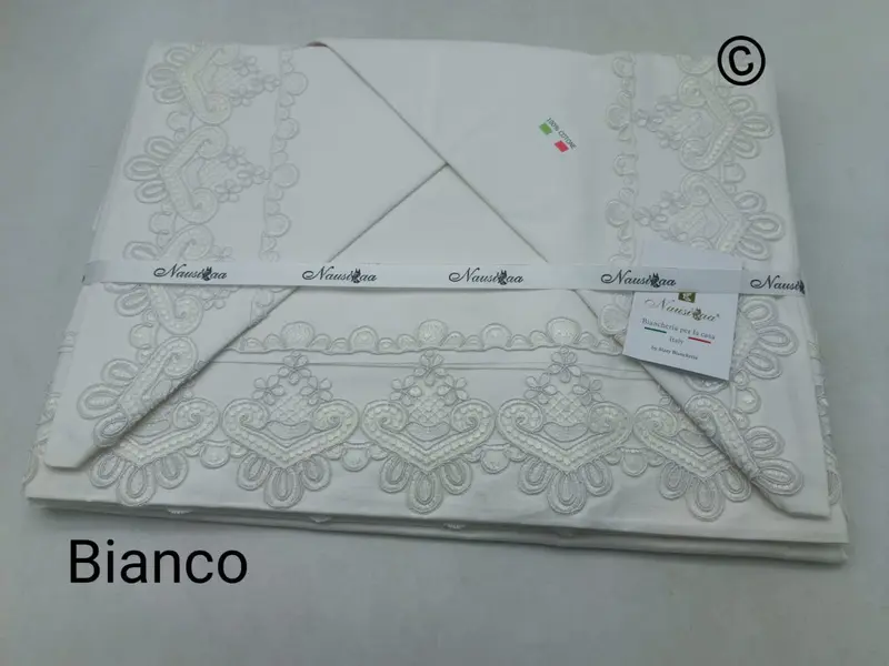 Lenzuola T. Unita Nausikaa con Pizzo Ricamato
