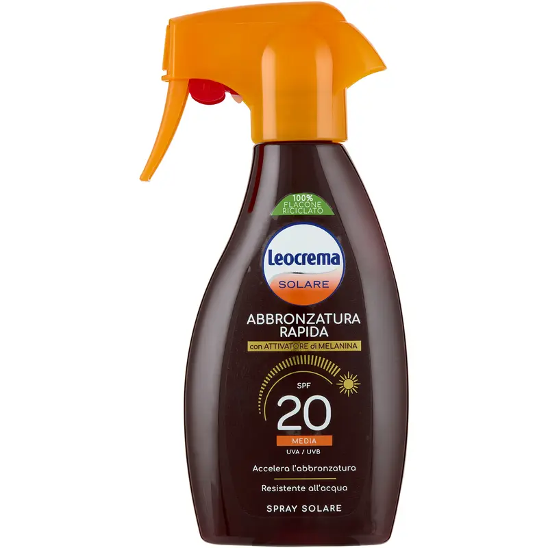 LEOCREMA SOLARE ABBRONZATURA RAPIDA SPRAY RESISTENTE ALL'ACQUA SPF20 250 ML