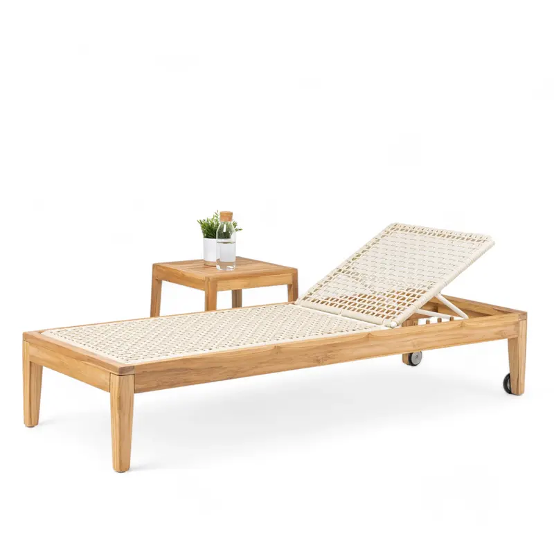 Lettino da sole teak