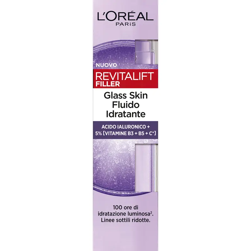 L'OREAL REVITALIFT FILLER GLASS SKIN FLUIDO IDRATANTE 50 ML