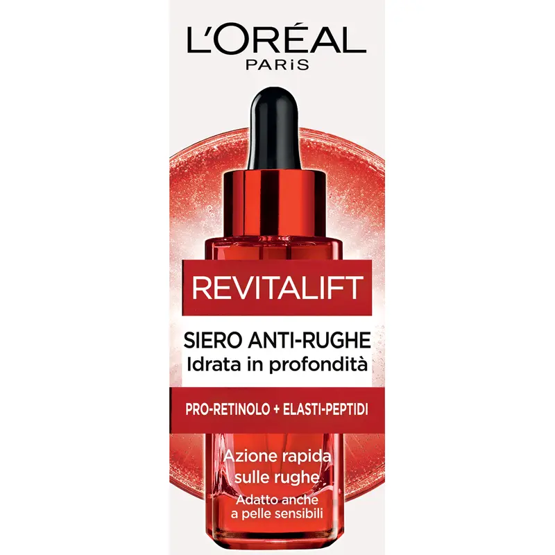L'OREAL REVITALIFT SIERO ANTIRUGHE IDRATANTE E RIPARATORE CON PRO-RETINOLO+ELASTI-PEPTIDI 30 ML