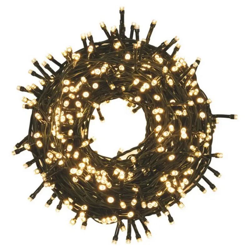 Luci Di Natale Per Interno Ed Esterno Bianco Caldo 1.000 Led Cavo Luci 45 Mt.