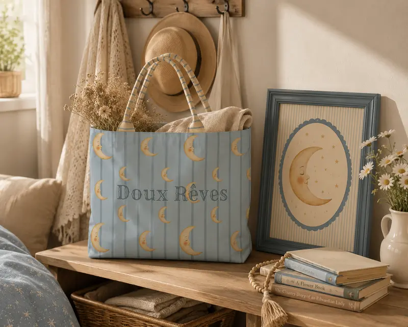 Lune Carryall Tote Bag | Celestial Everyday Tote