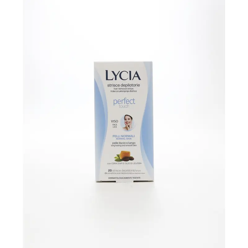 LYCIA DEPILAZIONE STRISCE VISO CON CERA D'API E OLIO JOJOBA 20 PZ