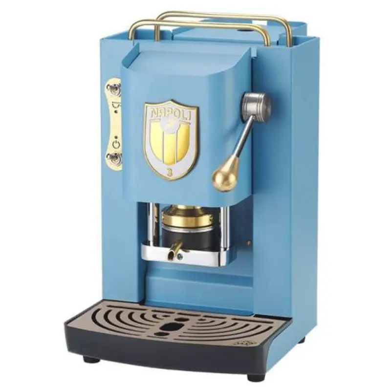 Macchina Da Caffe' A Cialde Mini Deluxe Napoli Edition (Azzurro + Scudetto Bianco)