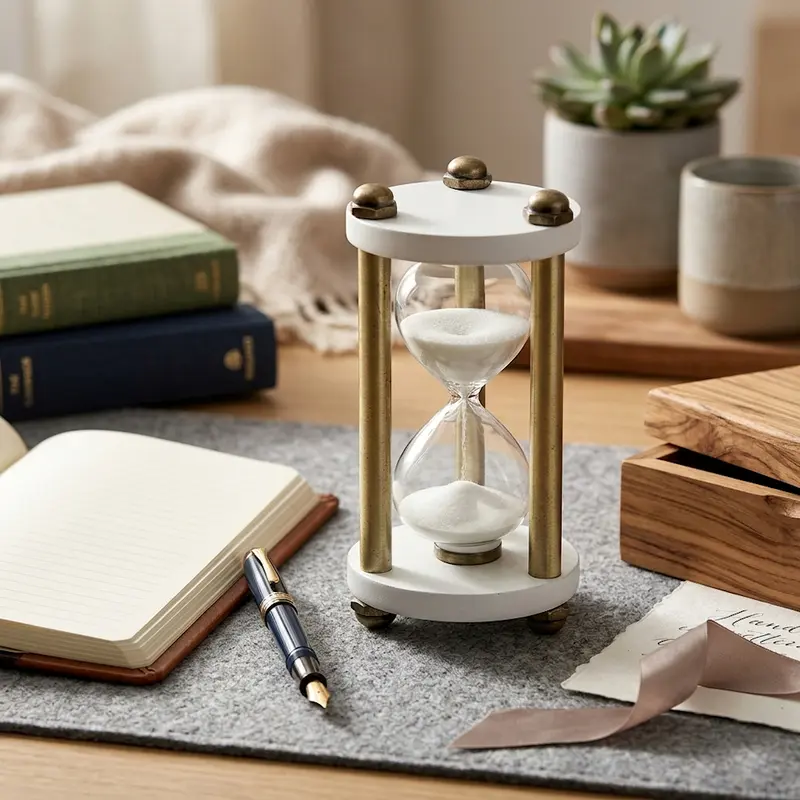 Madrhelen Clessidra con Base Linea Home 6x15 Decorativa