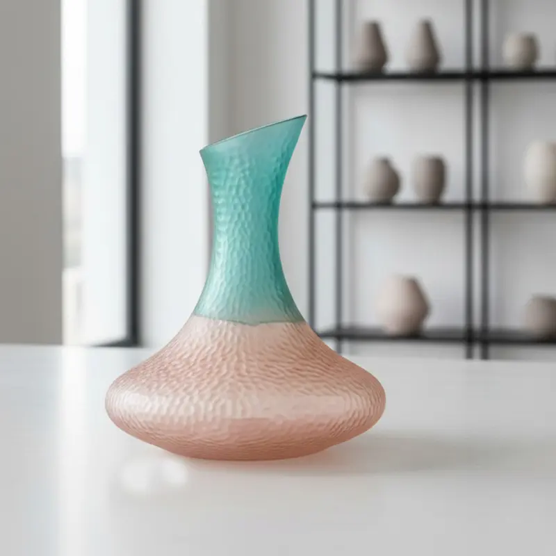 Madrhélen Paris Decanter in Vetro Bubble 1,8 L 24x21 cm Rosa