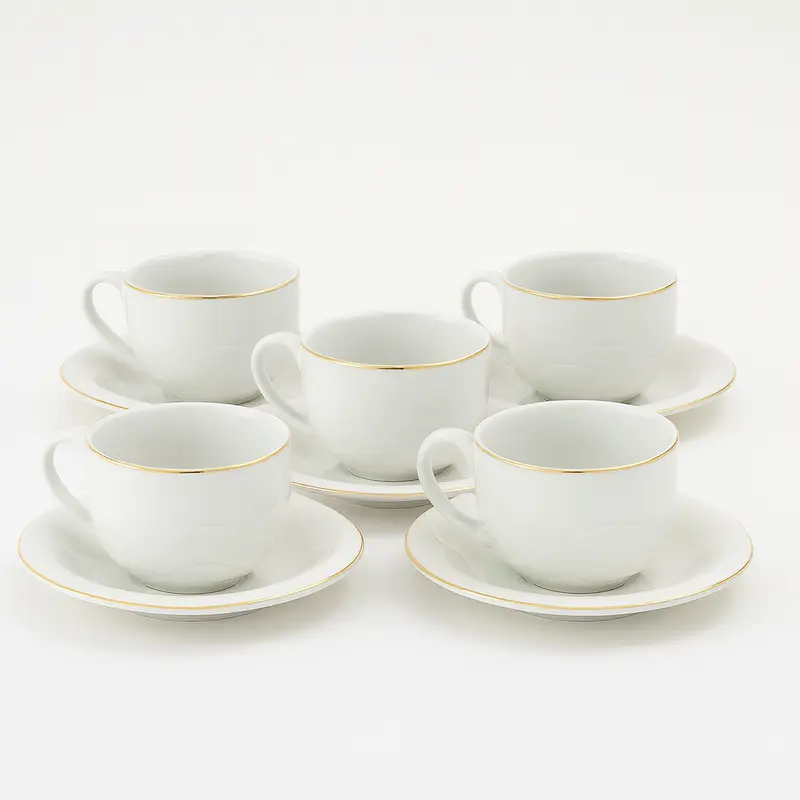 Madrhélen Paris Set 5 Tazzine Porcellana Bianca Home 12x6 cm