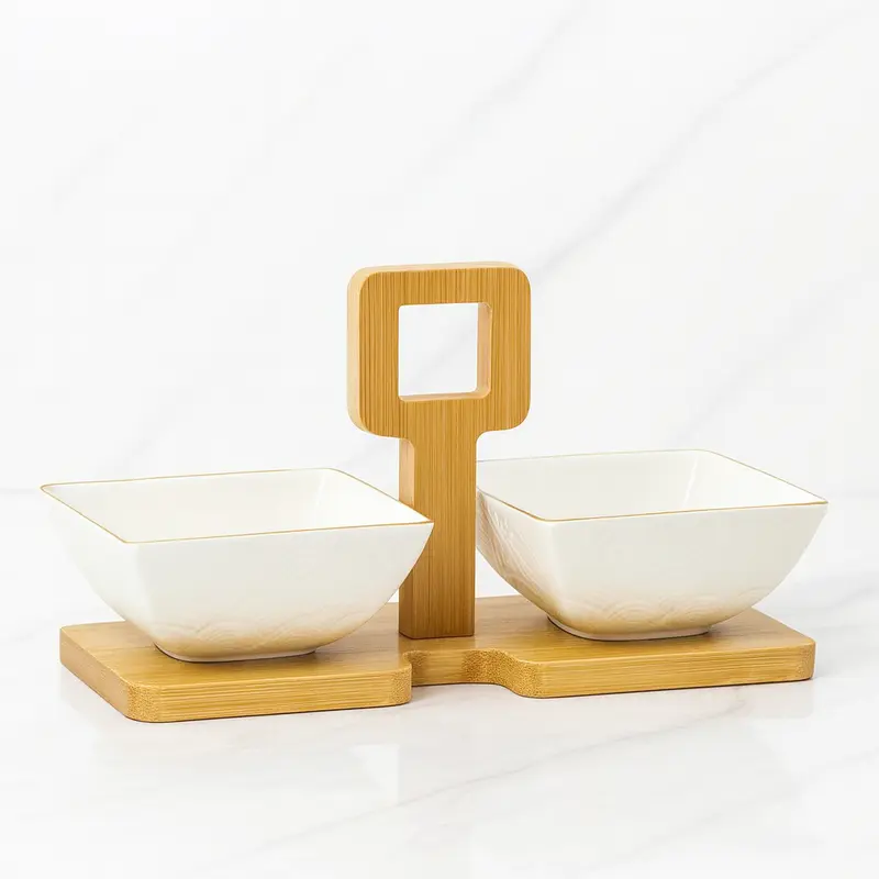 Madrhélen Paris Set Antipastiera 2 Ciotole Porcellana Home 21x9x12 cm
