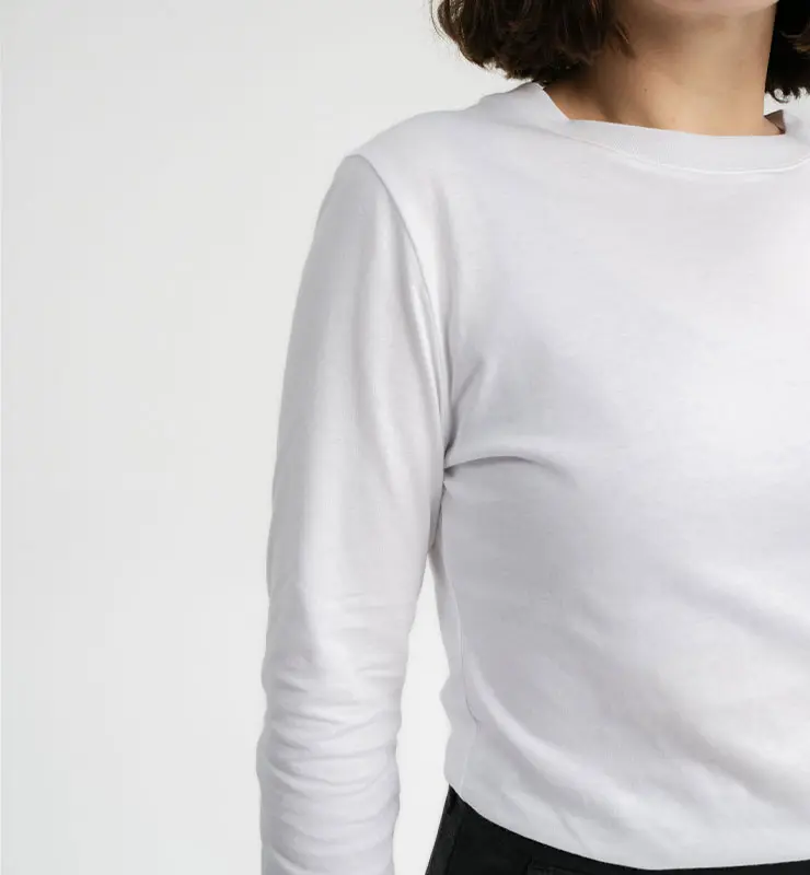 Maglia basic in Cotone Biologico a maniche lunghe