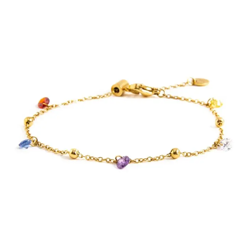 Marlù - Bracciale con zirconi e sfere multicolor | Rohome