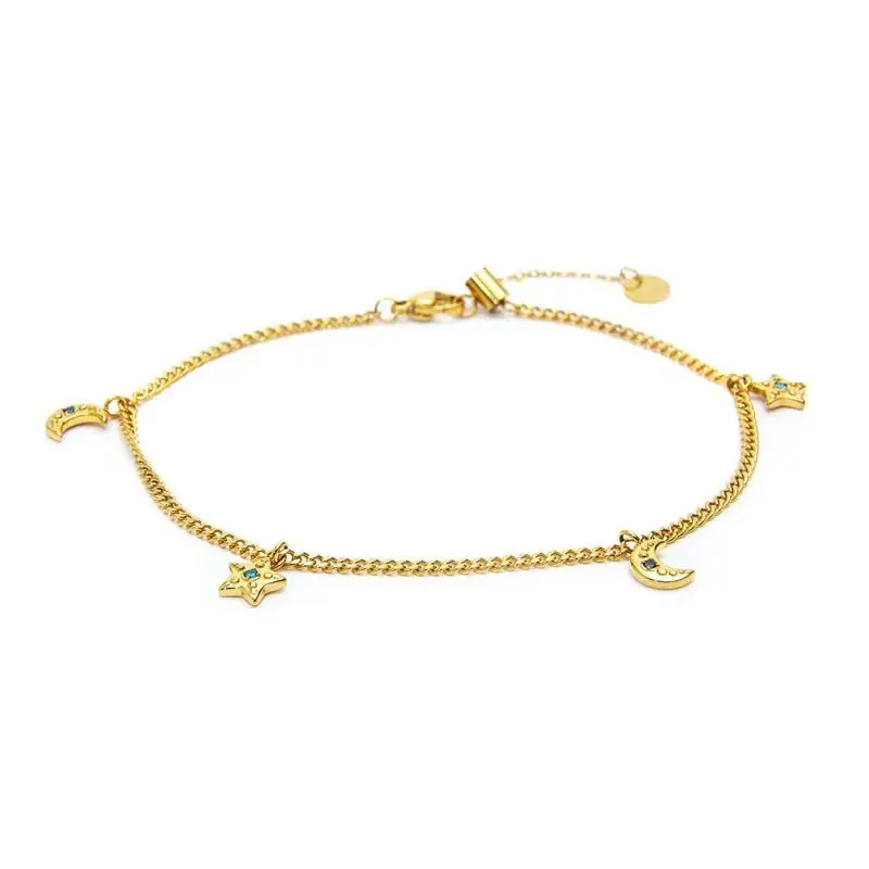 Marlù - Cavigliera stella e luna gold | Rohome