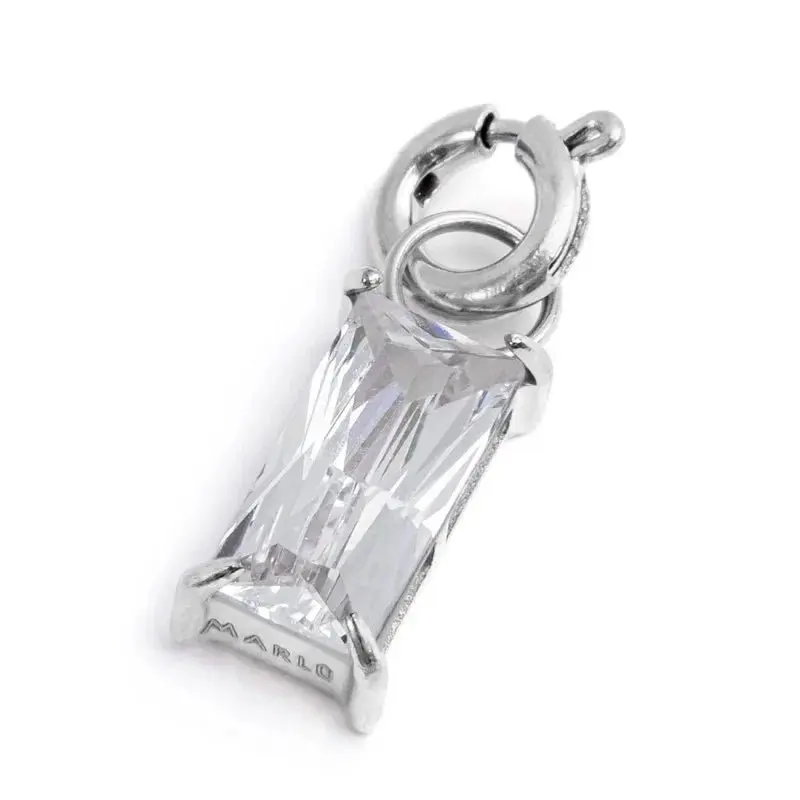 Marlù - Charm con zircone baguette bianco | Rohome