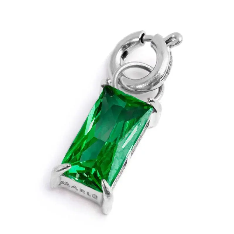 Marlù - Charm con zircone baguette verde | Rohome