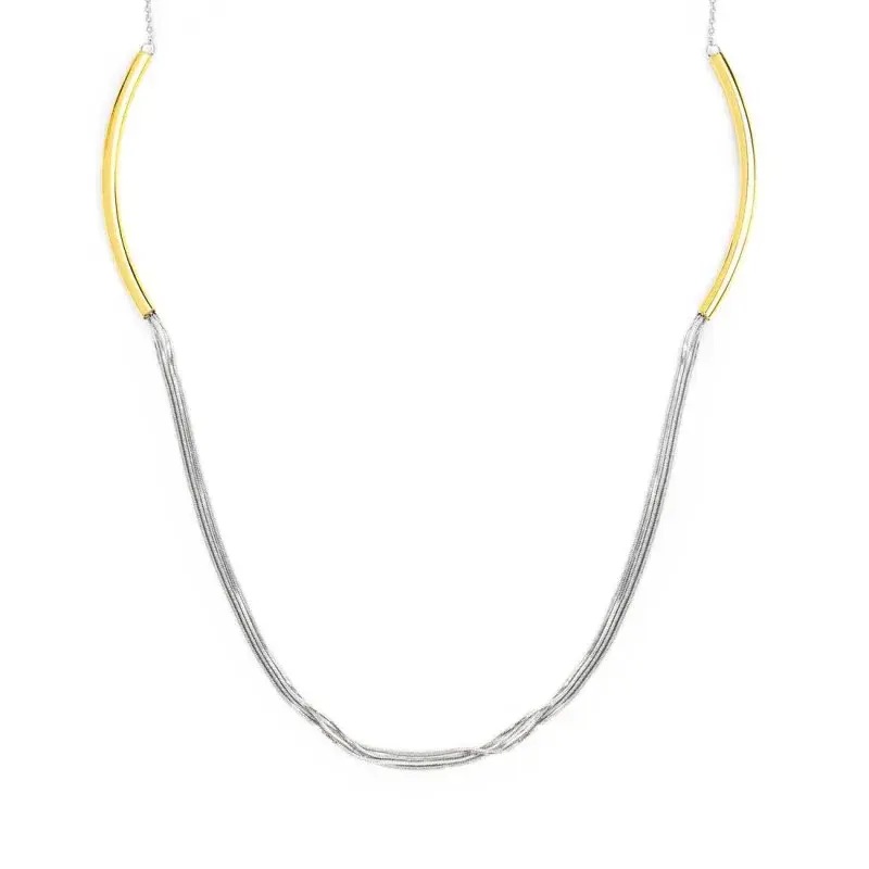 Marlù - Collana con catena snake centrale | Rohome