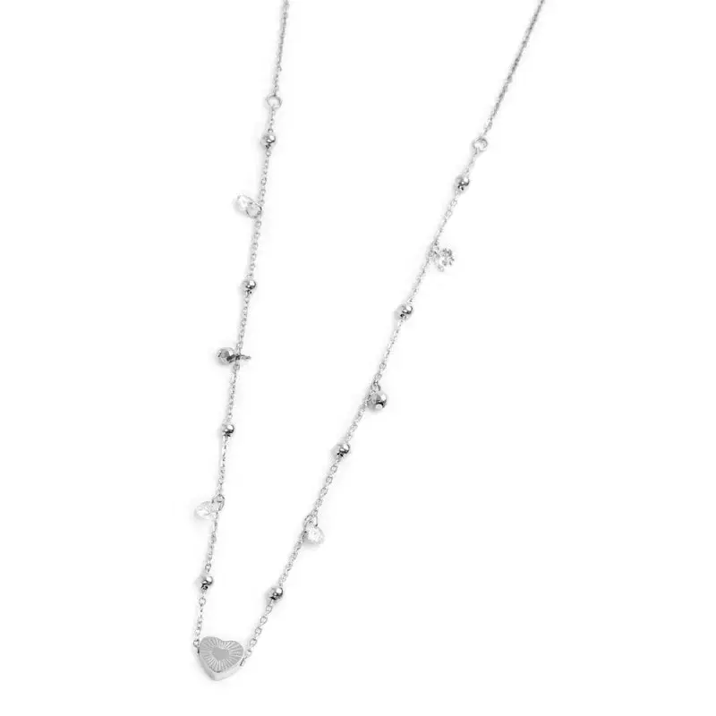 Marlù - Collana con Cuore in Madreperla, zirconi | Rohome
