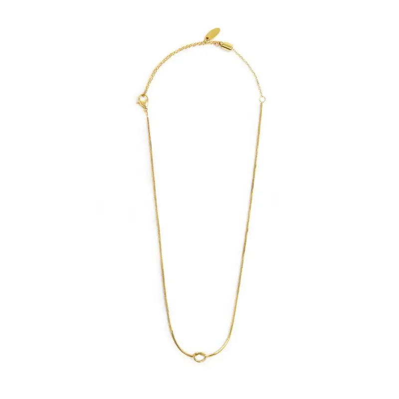 Marlù - Collana regolabile con nodo catena snake oro| Rohome