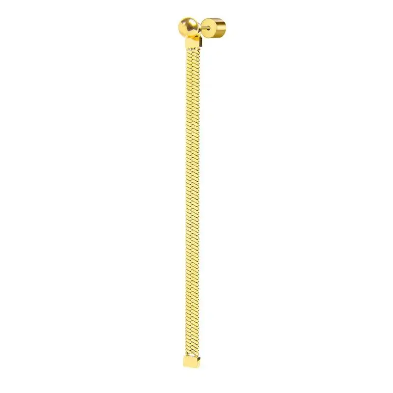 Marlù - Orecchino pendente con catena snake gold | Rohome
