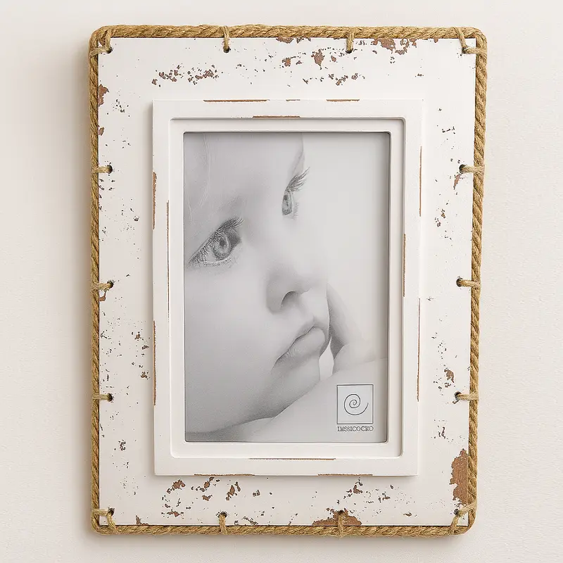 Mascagni Cornice Shabby Chic Marino 28x23 cm Foto 13x18